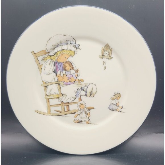 Lenox Special Children's Edition Rocking Chair Girl Plate Blue Rimmed - Picture 1 of 6